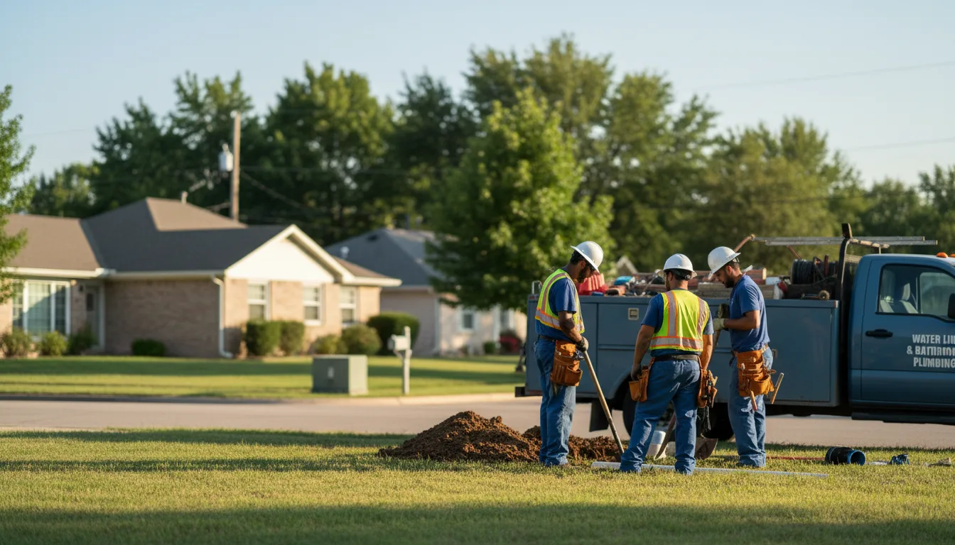 Residential water line and bathroom plumbing service in Canadensis, PA